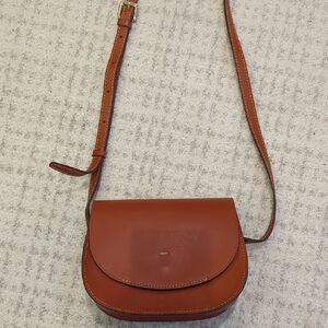 Elegant Brown Leather Crossbody Bag